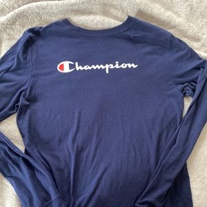 Champion long sleeve blue shirt